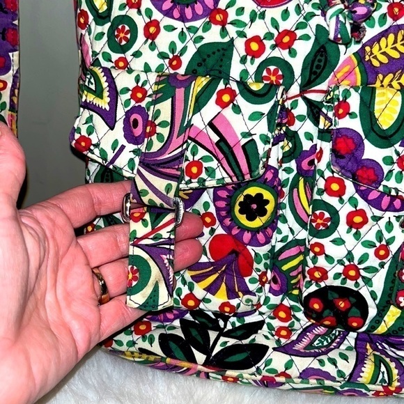 VERA bradley quickDraw viva la vera drawstring shoulder bag crossbody purse - Picture 3 of 11